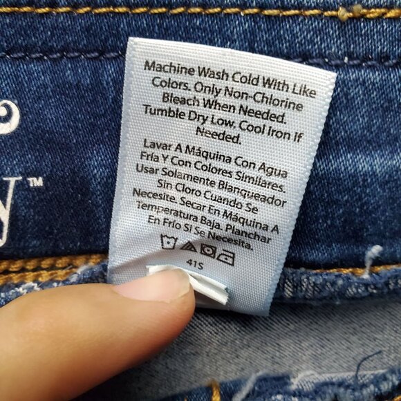 Terra & Sky Jeans Womens 1X 16W/18W Blue High Rise Stretch Denim Tapered Leg - Picture 4 of 10